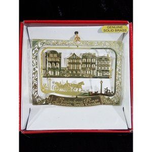 Charleston Ornament SC Rainbow Row Brass Souvenir Horse Carriage